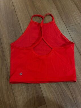 lululemon athletica Red Athletic Racerback Crop Top